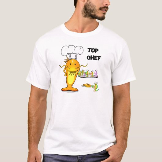 T-shirt Poisson-chat supérieur de chef (Devant)