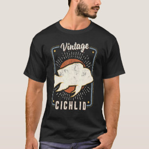 T-shirt Poisson Cichlidé Vintage Rétro Classique Amour des