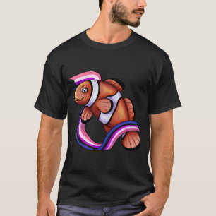 T-shirt Poisson-clown genderfluid