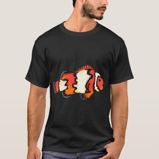 T-shirt Poisson clown orange (Devant)