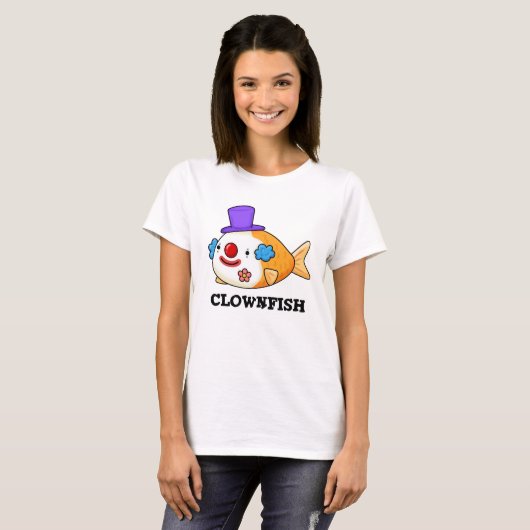 T-shirt Poisson clownesque Funky Animal Poisson Pun (Devant entier)