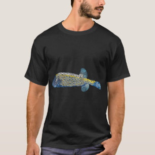 T-shirt Poisson coffre tacheté blanc dessin alternatif