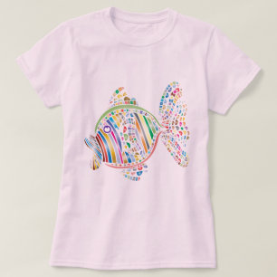 T-shirt poisson coloré