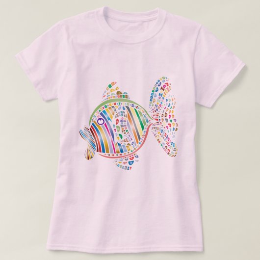 T-shirt poisson coloré (Design devant)