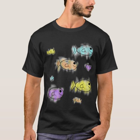 T-shirt Poisson coloré (Devant)