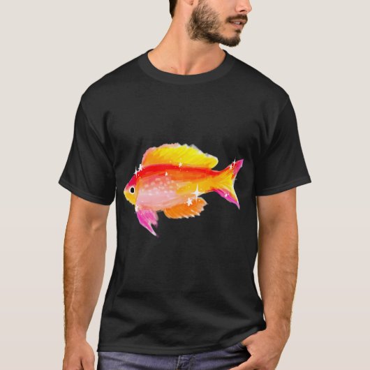 T-shirt poisson coloré (Devant)