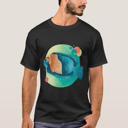 T-shirt Poisson coloré (Devant)