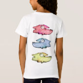 T-Shirt Poisson coloré nageant heureux (Dos)
