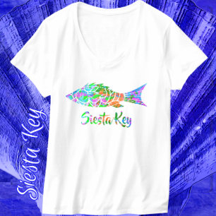 T-shirt Poisson coloré Siesta Key FL