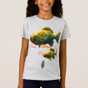 T-Shirt Poisson colossal et plongeurs minuscules – Océan d