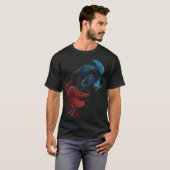 T-shirt Poisson combat tribal bêta (Devant entier)