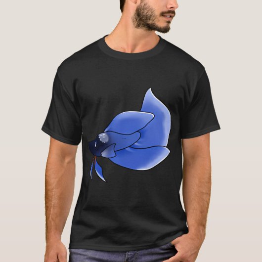 T-shirt Poisson combattant bleu (Devant)