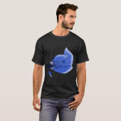 T-shirt Poisson combattant bleu (Devant entier)