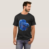T-shirt Poisson combattant bleu (Devant entier)
