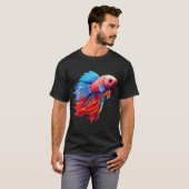 T-shirt Poisson combattant coloré (Devant entier)