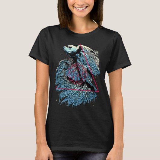 T-shirt Poisson combattant cosmique (Devant)