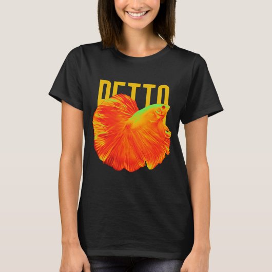 T-shirt Poisson combattant doré (Devant)