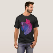 T-shirt Poisson combattant fierté bi (Devant entier)