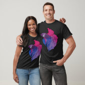 T-shirt Poisson combattant fierté bi (Unisexe)