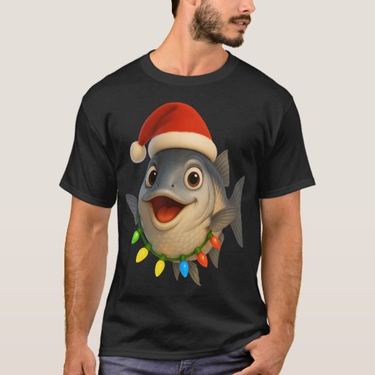T-shirt Poisson-Dame de Noël (Devant)