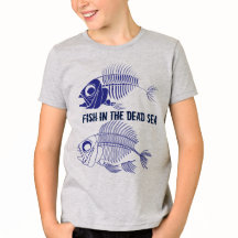 "Poisson dans la mer Morte" avec squelettes de poi