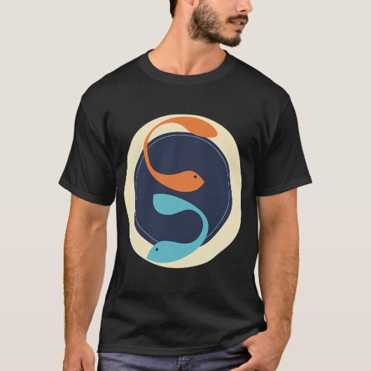 T-shirt poisson dans le bleu (Devant)