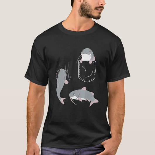 T-shirt Poisson Dans Le Poisson-Chat De Poche (Devant)