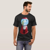 T-shirt Poisson dans une machine à boules de gomme (Devant entier)