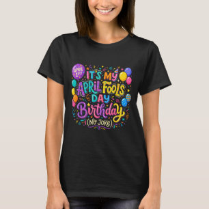 T-shirt Poisson d'avril Anniversaire Drôle Né le 1er avril