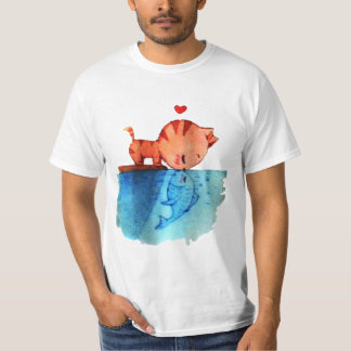 T-shirt Poisson de baiser de chat