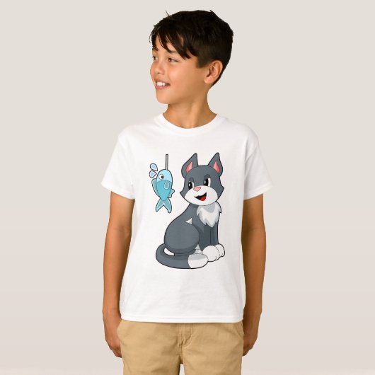 T-shirt Poisson de chat (Devant entier)