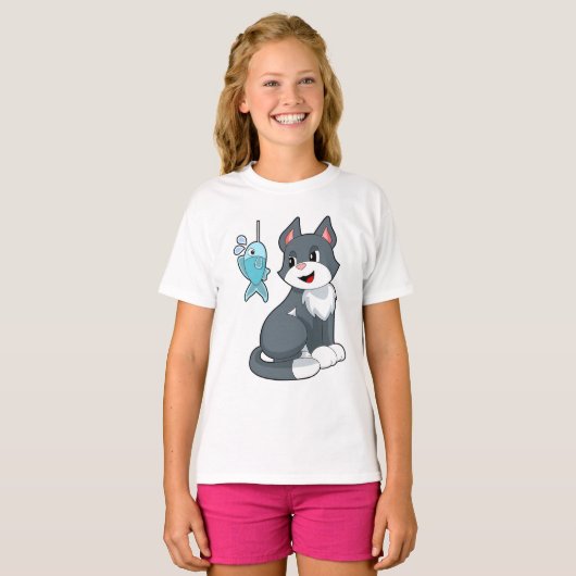 T-shirt Poisson de chat (Devant entier)