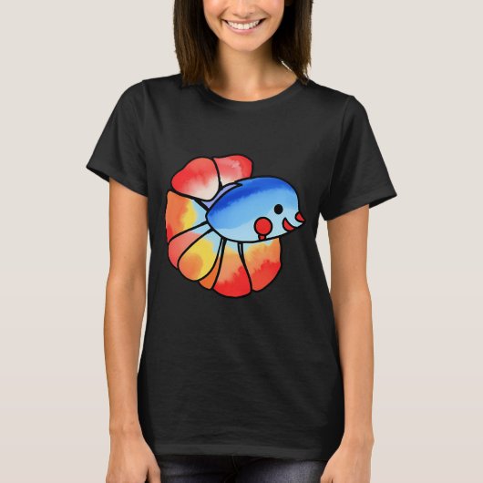 T-shirt poisson de dessin animé (Devant)