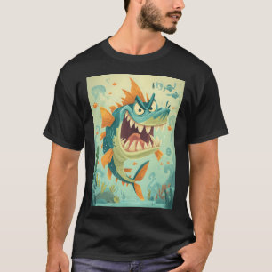 T-shirt poisson de dessin animé