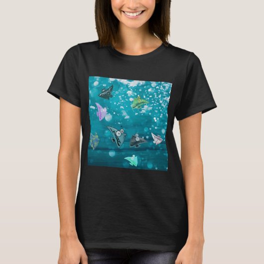 T-shirt Poisson de dessin animé (Devant)