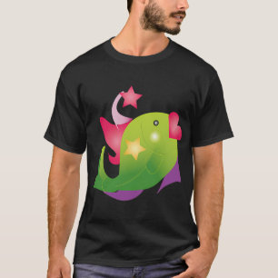 T-shirt Poisson de dessin animé avec de grosses lèvres