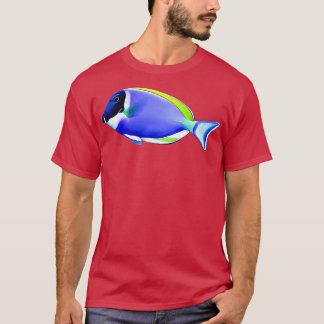 T-shirt Poisson de fond d'eau salée en poudre bleu