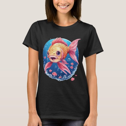 T-shirt poisson de la Saint-Valentin (Devant)