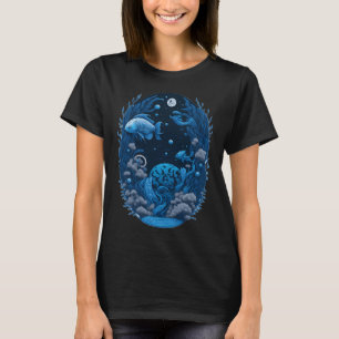 T-shirt Poisson de l'océan bleu