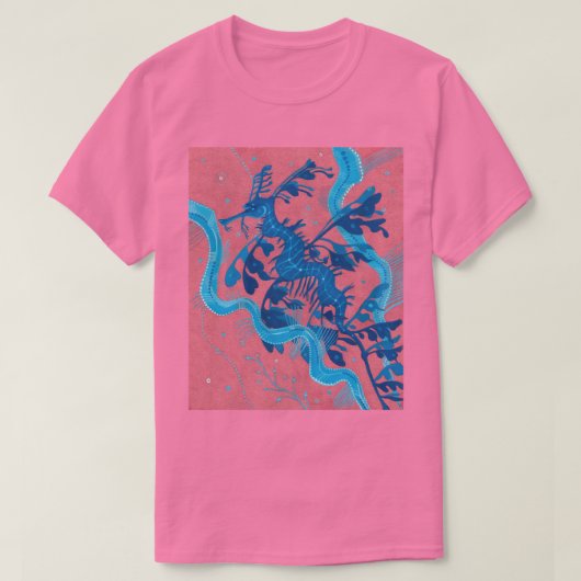 T-shirt Poisson de mer de dragon de mer feuillu Peinture s (Design devant)
