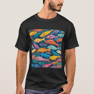T-shirt Poisson de Noël Drapeau américain Xmas Pêche Patri