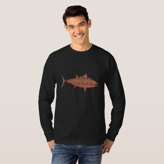 T-shirt Poisson de requin haricots au café (Devant entier)