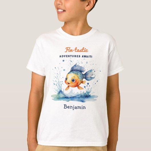T-shirt Poisson de sautage cool élégant personnalisé (Devant)