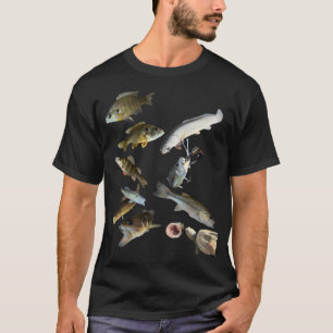 T-shirt Poisson d'eau douce et bébé tortue alligator