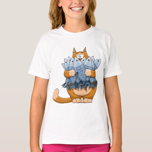 T-shirt Poisson d'élevage de chats (Devant)