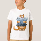 T-shirt Poisson d'élevage de chats (Devant)