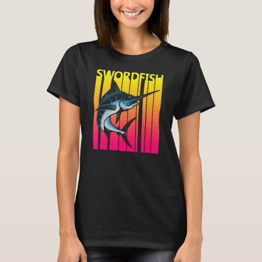 T-shirt Poisson d'espadon rétro (Devant)