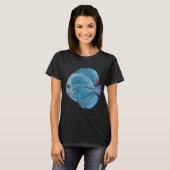 T-shirt Poisson Discus Bleu (Devant entier)