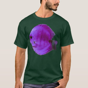 T-shirt Poisson discus violet