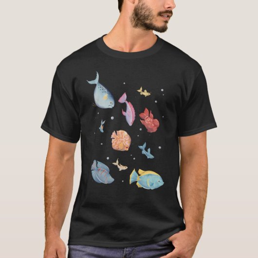 T-shirt Poisson dollar d'argent de Noël (Devant)